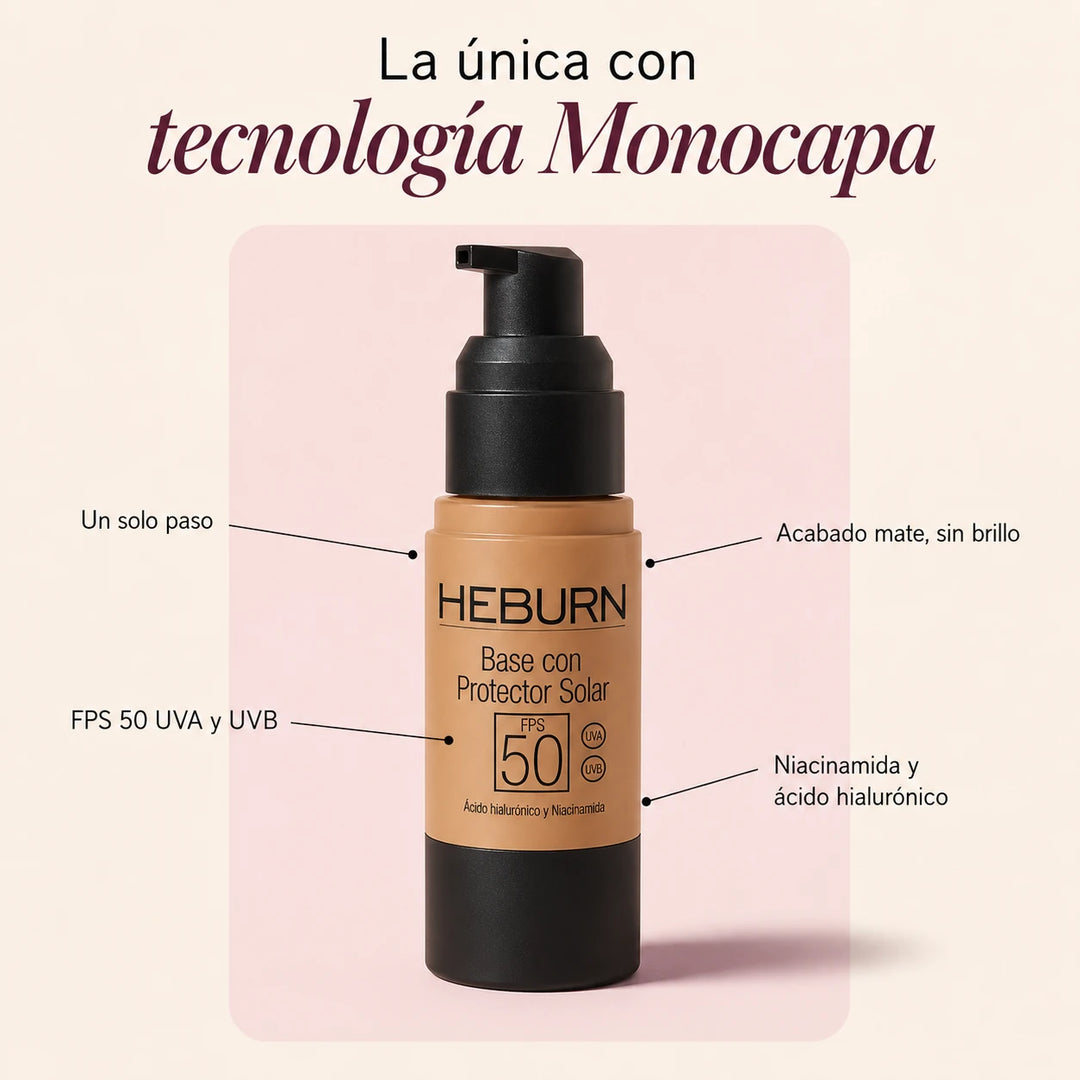 HEBURN Base con Protector Solar FPS 50