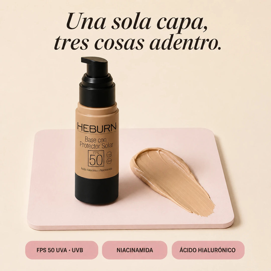 HEBURN Base con Protector Solar FPS 50